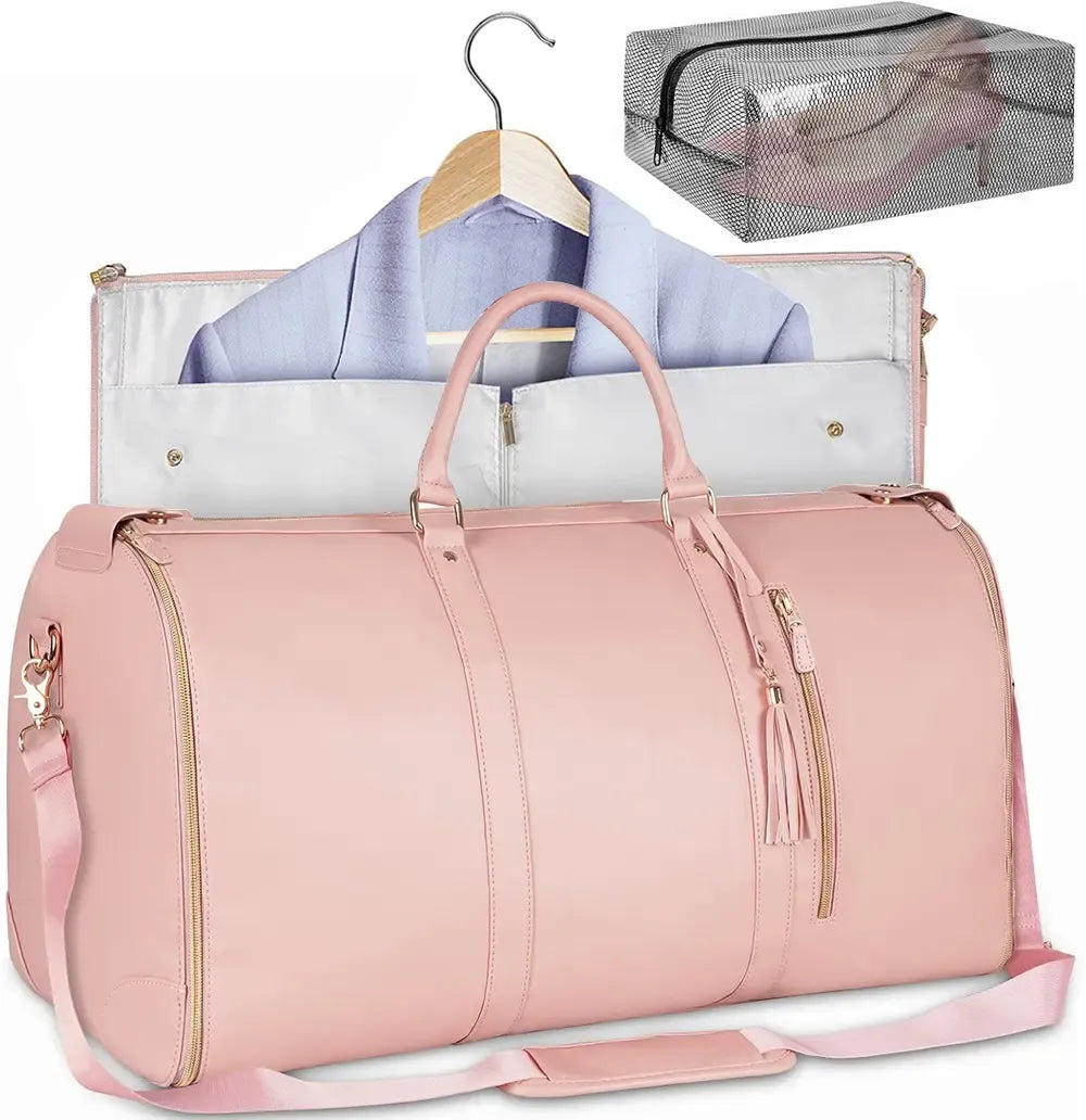 Travel Duffle Bag with Garment & Shoe Compartment, Waterproof & Breathable, TSA-Approved, 57L Capacity, Ideal for Weekender, Gym, Hospital, Holiday Travel