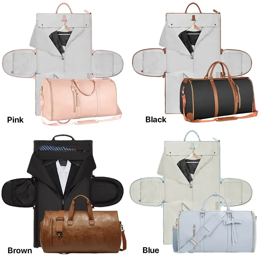 Travel Duffle Bag with Garment & Shoe Compartment, Waterproof & Breathable, TSA-Approved, 57L Capacity, Ideal for Weekender, Gym, Hospital, Holiday Travel