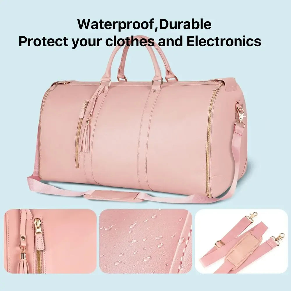 Travel Duffle Bag with Garment & Shoe Compartment, Waterproof & Breathable, TSA-Approved, 57L Capacity, Ideal for Weekender, Gym, Hospital, Holiday Travel