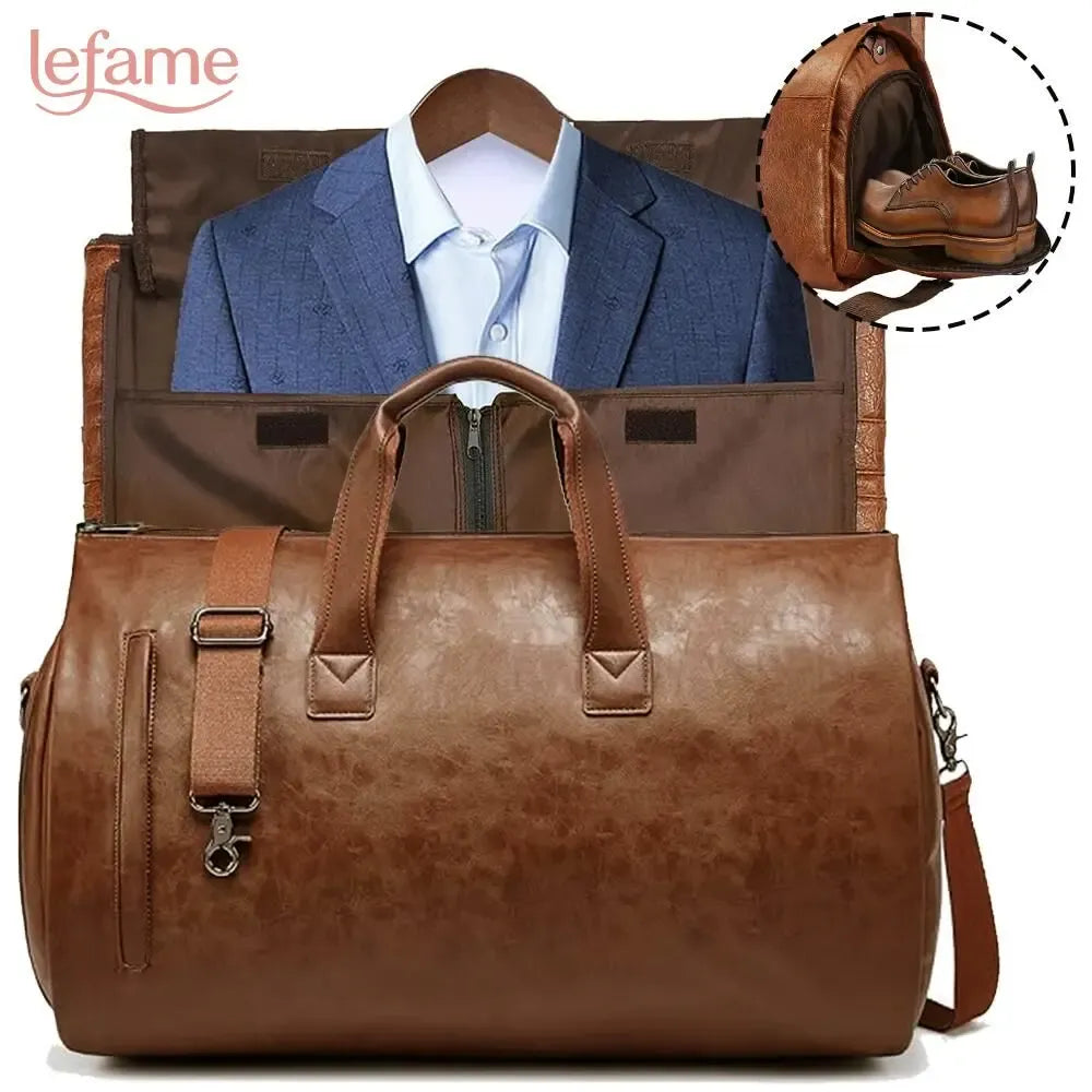 Travel Duffle Bag with Garment & Shoe Compartment, Waterproof & Breathable, TSA-Approved, 57L Capacity, Ideal for Weekender, Gym, Hospital, Holiday Travel
