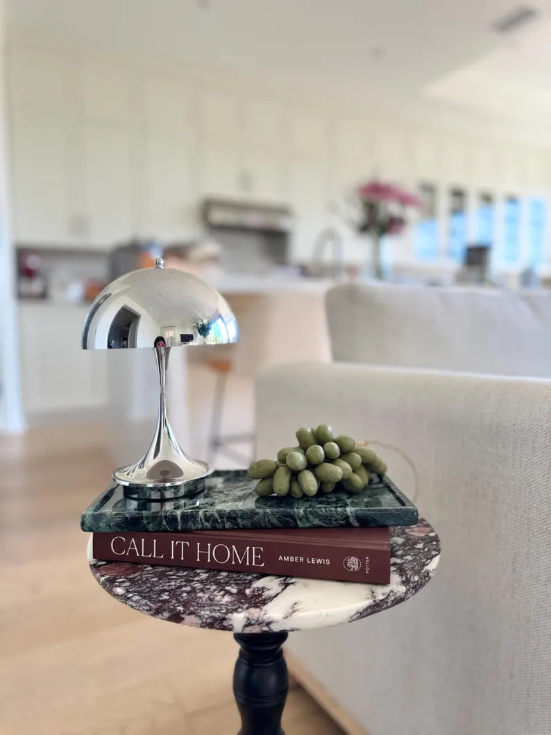 Large green Marble tray on coffee table console table tray, VERDE ALPI MARBLE, bathroom vanity tray, Catchall Tray, 12*6 in