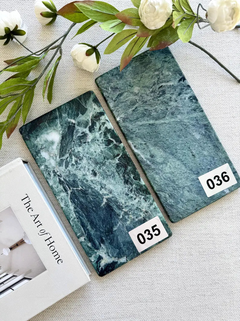 Large green Marble tray on coffee table console table tray, VERDE ALPI MARBLE, bathroom vanity tray, Catchall Tray, 12*6 in